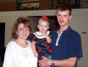 Dana Eason and daughter Madison Hope Eason, with Dana's brother, Josh Gregory