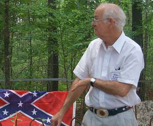Don Lowe at the Gregory Cemetery service