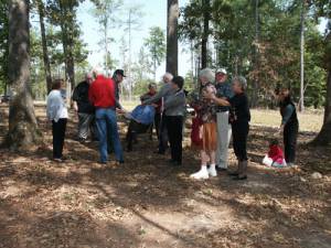 Gathering at the Gregory Cemetery