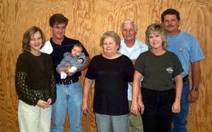 The Sullivan family: Aleetha, Todd, baby Alexandra, Ruth, Sam, Carolyn and Sammy