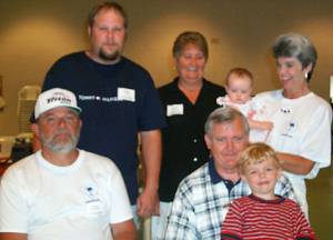 Eddie Jr and Gail Gregory, Becky and Hope Thompson, Eddie Gregory,  Earl Thompson Jr, Austin Hatchell